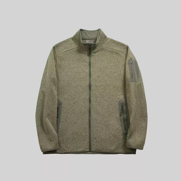 Veste en polaire pour femmes avec poches latérales zippées et col haut Chic & Stil