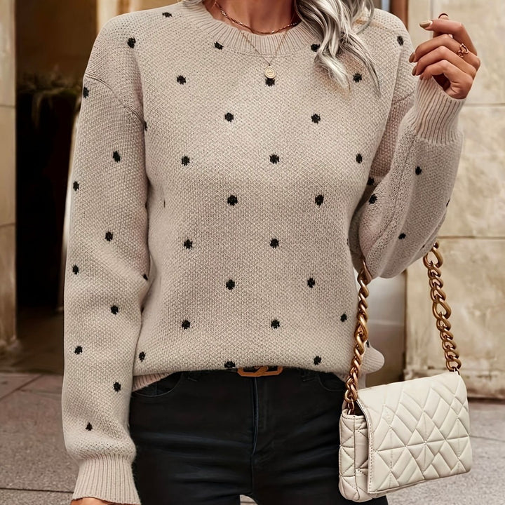Lune London textured dot design women's sweater