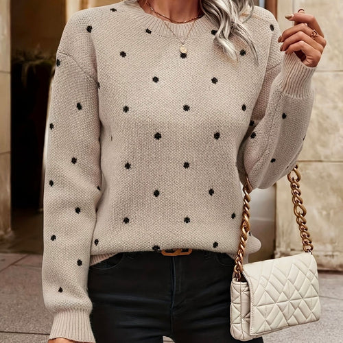 Lune London textured dot design women's sweater