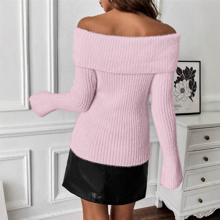 Women Off-Shoulder Knit Sweater Lune London