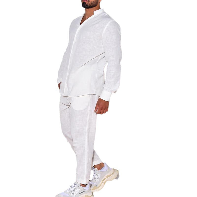 Light linen casual suit for men Lune London