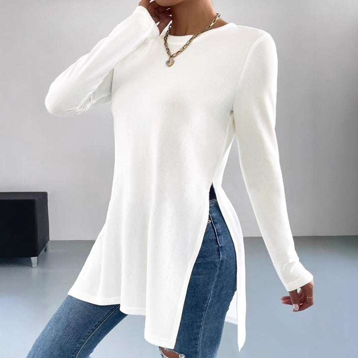 Ladies Long top with side slits and elegant cut Lune London