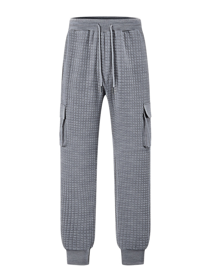 Modular cargo pants for men with elastic waist and practical side pockets Lune London