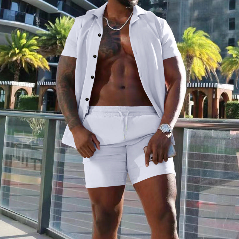 Men's casual short sleeve shirt and shorts Lune London