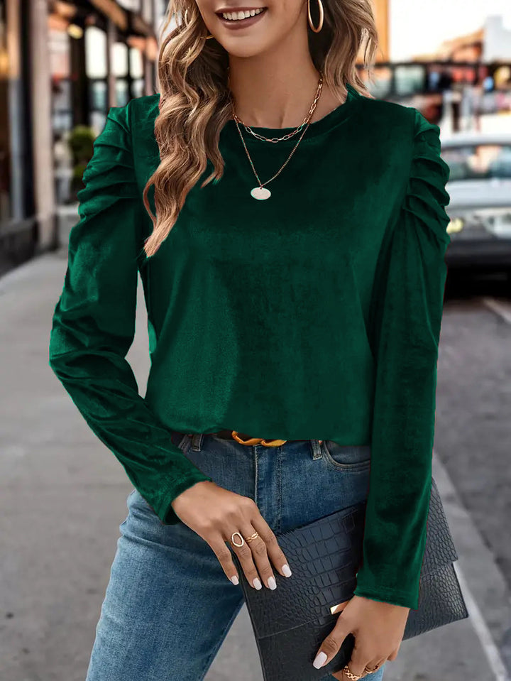 Ladies Elegant Long Sleeve Shirt with Ruffles Lune London