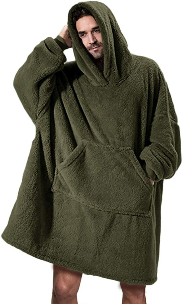 Ladies Oversized Cozy Fleece Hoodie with Practical Pockets Lune London
