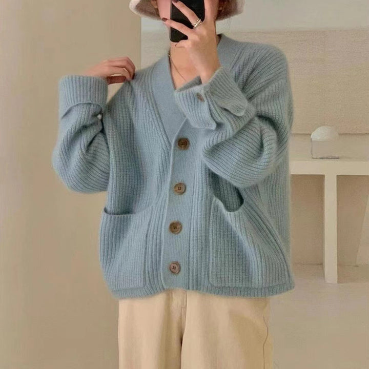 Cardigan en tricot épais pour femmes avec poches Chic & Stil