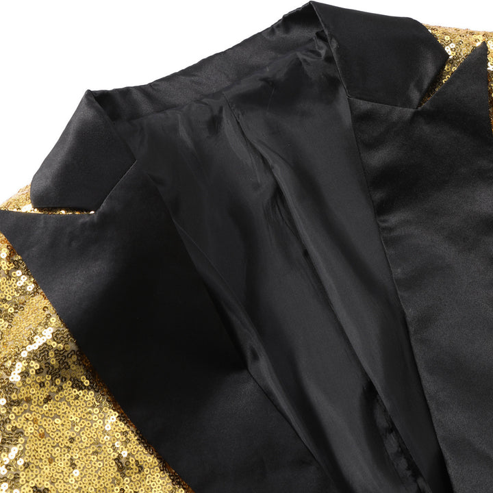 Elegant sequin blazer for men with classic lapels Lune London
