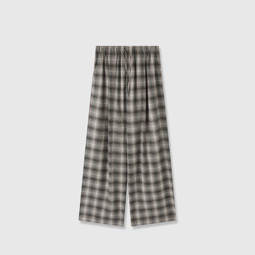 Pantalons à carreaux amples pour femmes avec taille élastique Chic & Stil