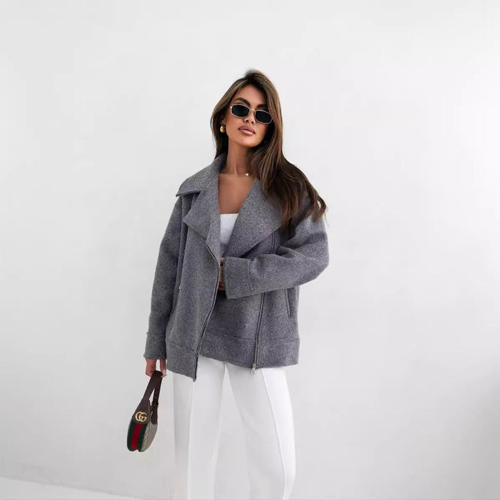 Ladies Elegant Oversized Wool Jacket Lune London