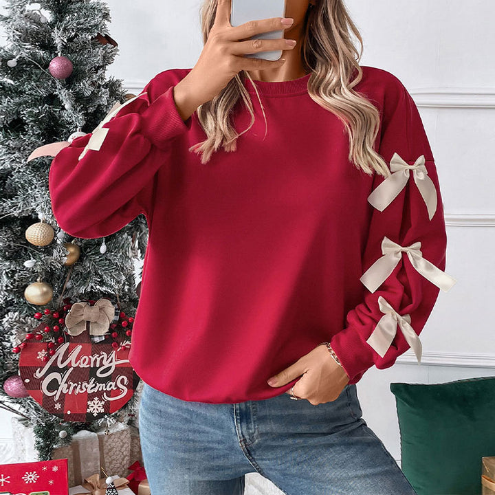 Pull surdimensionné pour femme avec détails de nœud ludiques Chic & Stil