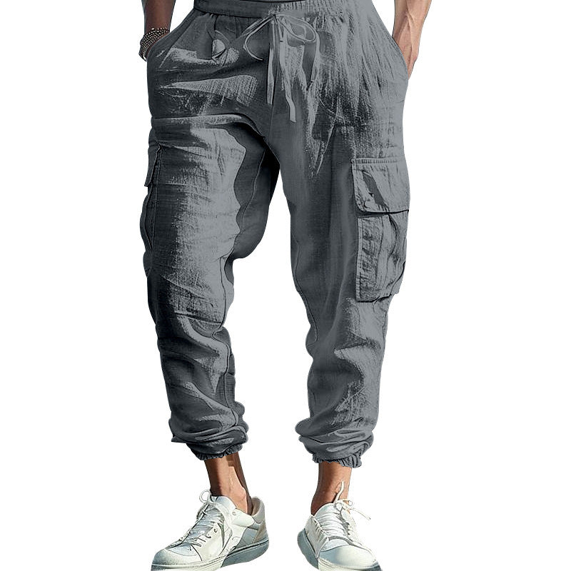 Men's cargo pants with elastic waistband and practical side pockets Lune London 1759578019