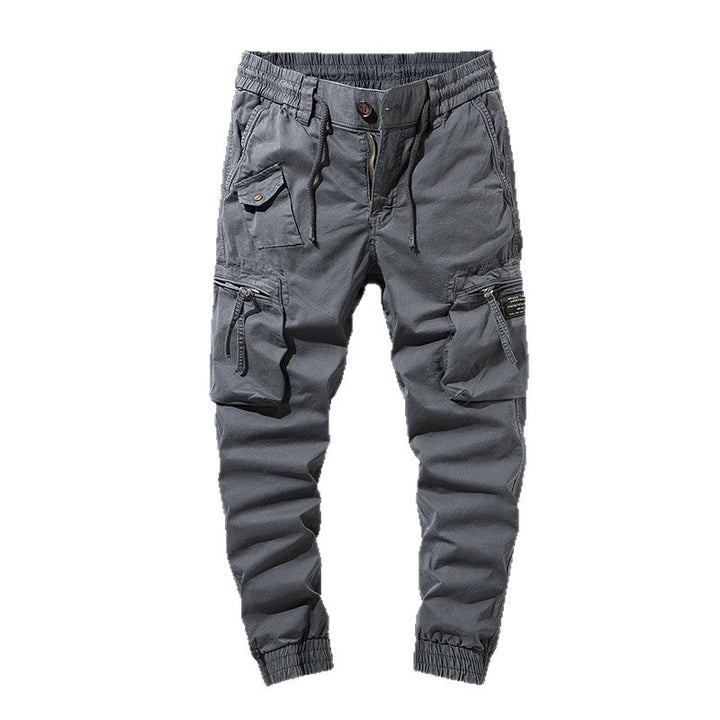 Men's cargo pants with practical side pockets and elastic waistband Lune London