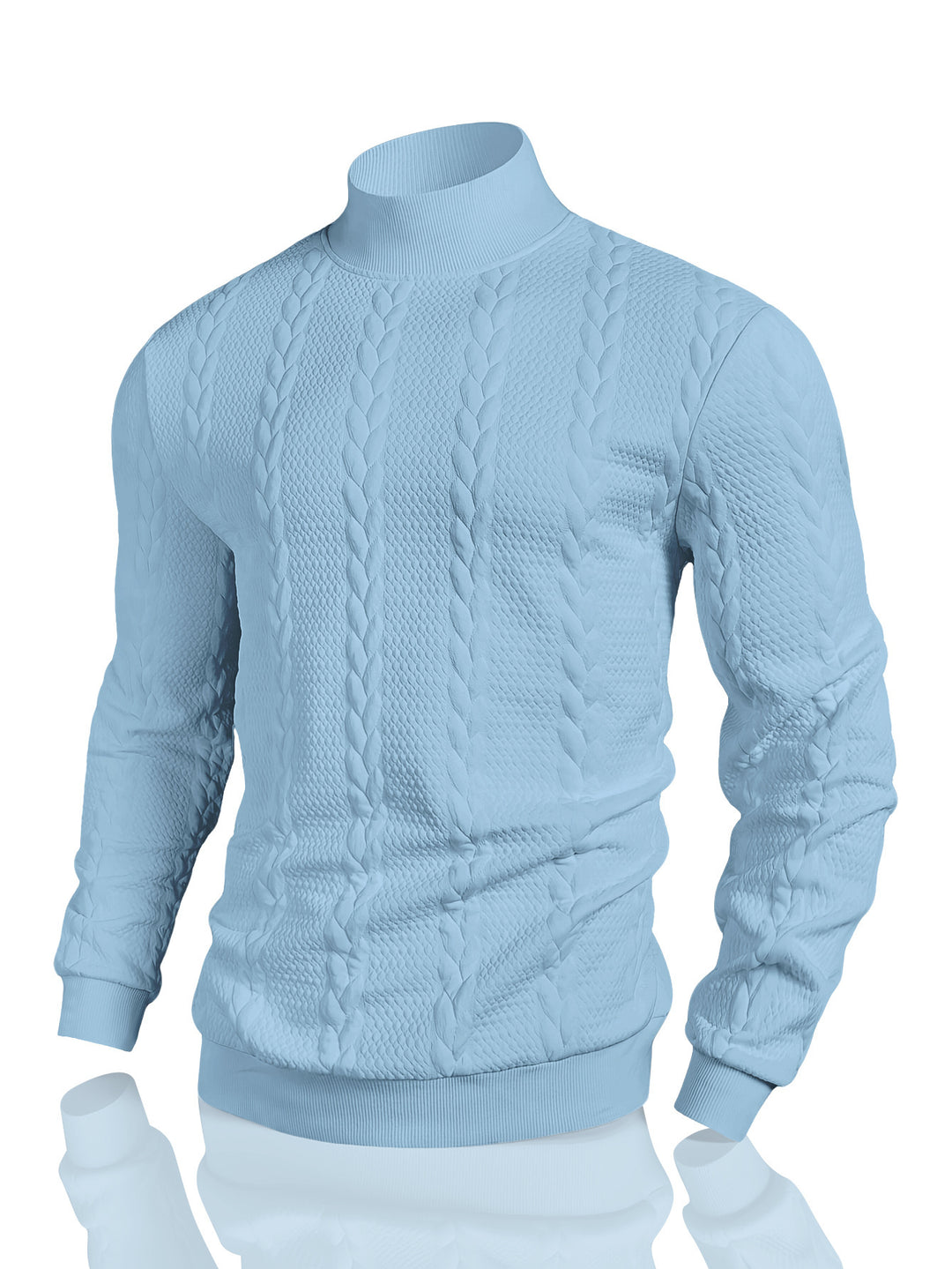 Knitted sweater for men with high collar Lune London
