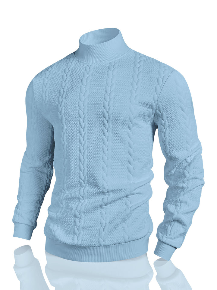 Knitted sweater for men with high collar Lune London