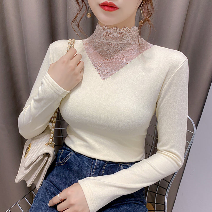 Ladies shirt with elegant lace details Chic & Stil