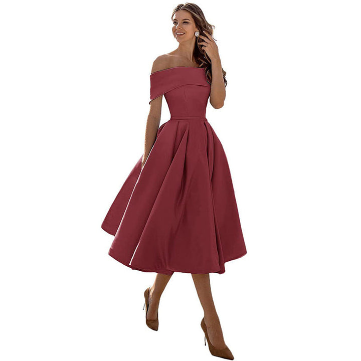 Lune London | Casual Fashion Satin Cocktail Dress Strapless