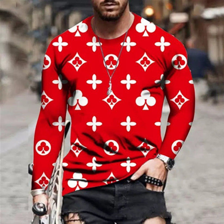 Men's long sleeve shirt with a creative design and colorful symbols Lune London