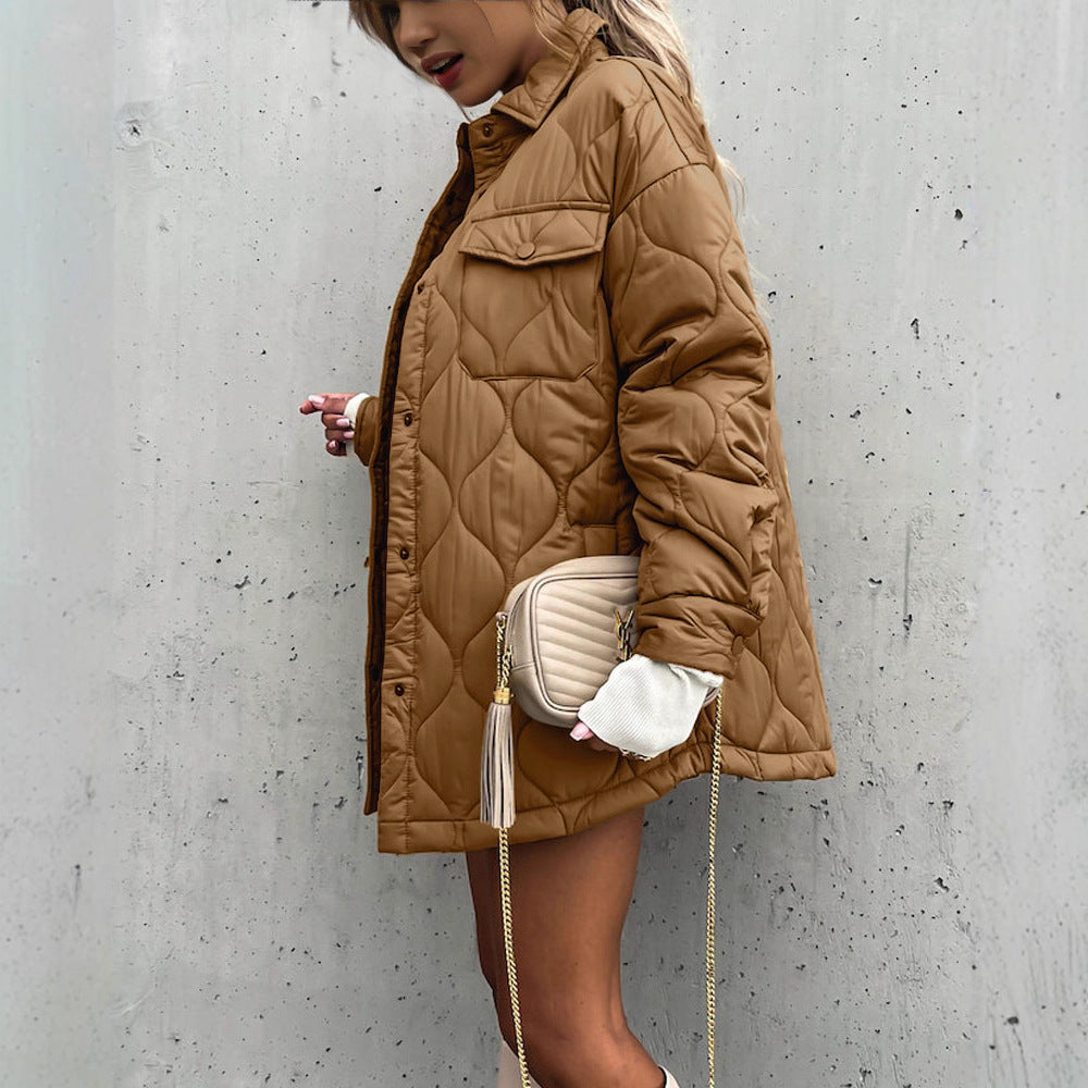 Warm quilted jacket for women with practical pockets and casual fit Lune London