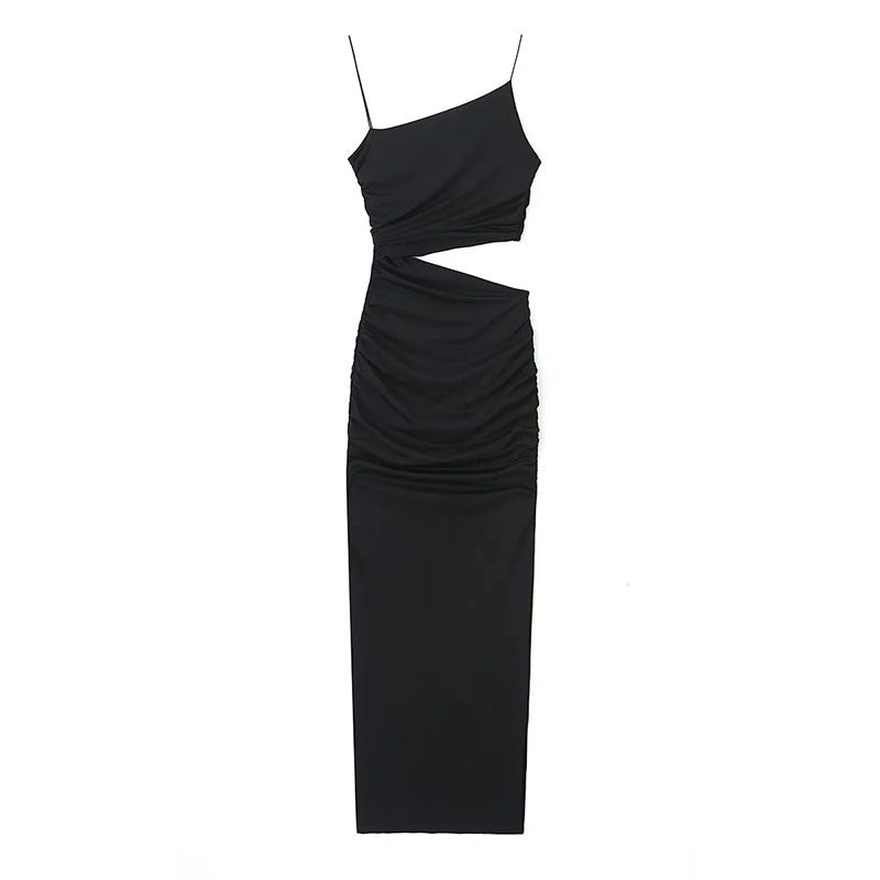 Robe maxi élégante pour femmes avec découpes, design asymétrique et fronces Chic & Stil