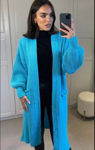 Ladies Long Sweater Coat with Large Pockets Lune London