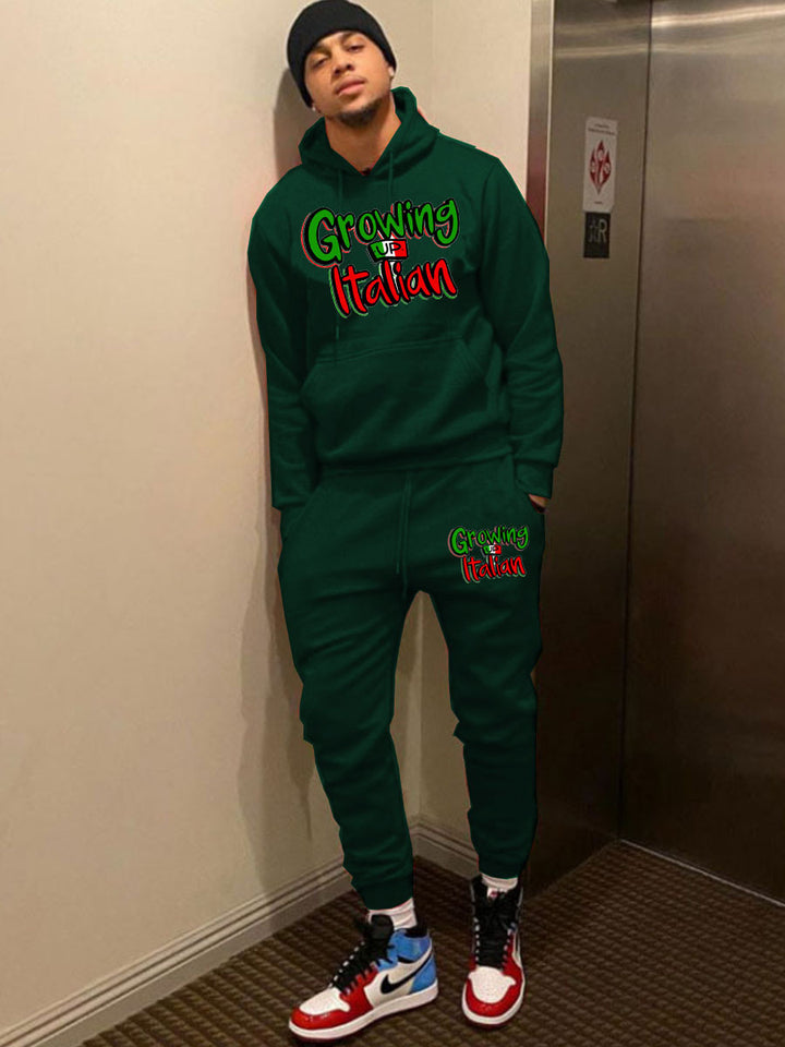 Men's sweatshirt and joggers set with catchy inscription Lune London