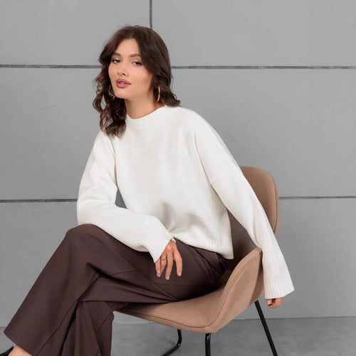 Women casual knit sweater with loose fit Lune London