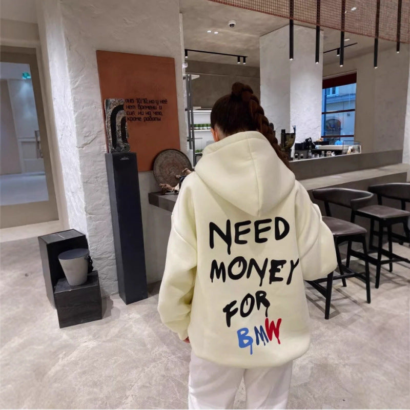 Women Oversized Hoodie with stylish lettering Lune London