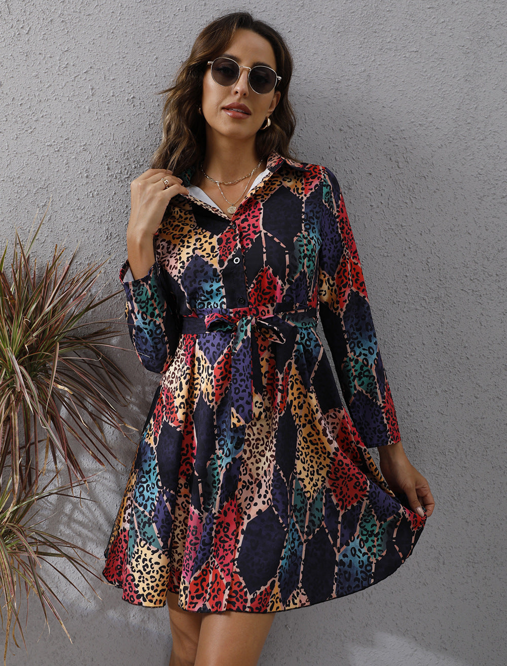 Shirt dress for women with an elegant waist Lune London