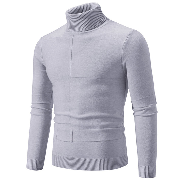 Elegant turtleneck sweater for men with a modern cable pattern Lune London