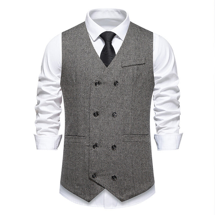 Elegant double-breasted jacket for men with decorative pattern Lune London