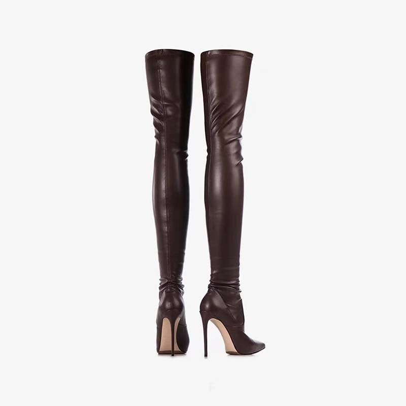 Femme Over-The-Knee Pointed Toe Stiletto Boots Lune London