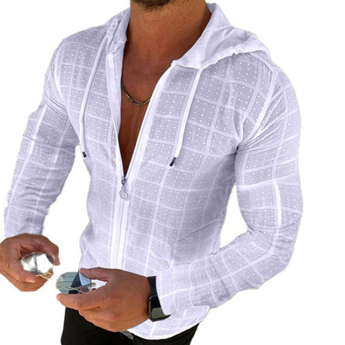 Men's hooded sweatshirt with innovative zipper closure and stylish design Lune London
