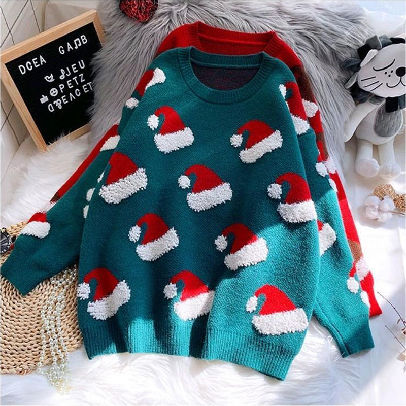 Women's Christmas sweater with festive pattern and relaxed fit Lune London