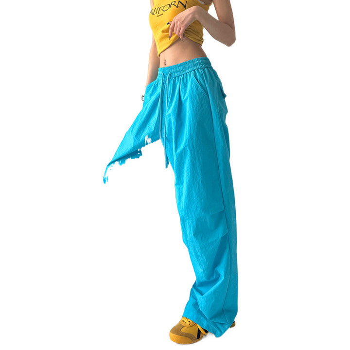 Women's Loose Sports Pants with Elastic Waistband and Drawstring Chic & Stil