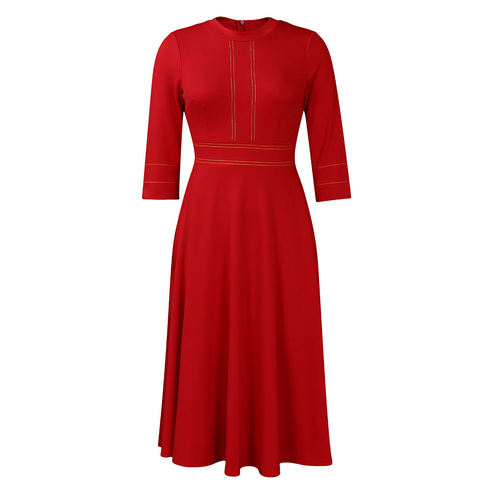 Elegant dress for women with decorative seams Lune London