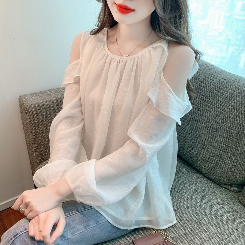 Blouse femme avec design off-shoulder et détails volants Chic & Stil
