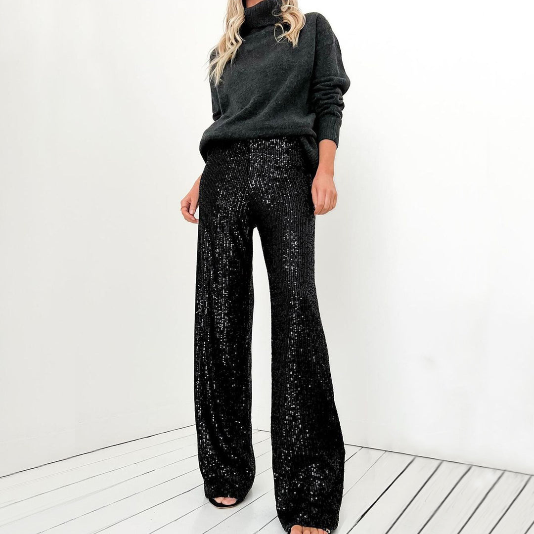 Ladies Glitter Glamour Pants Lune London