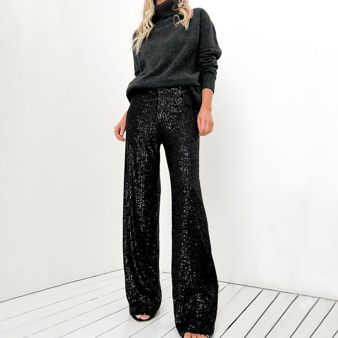 Women's Glamorous Sequin Pants Lune London