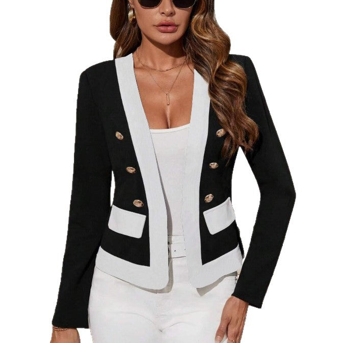 Elegant blazer for women with double breasted and contrasting details Lune London