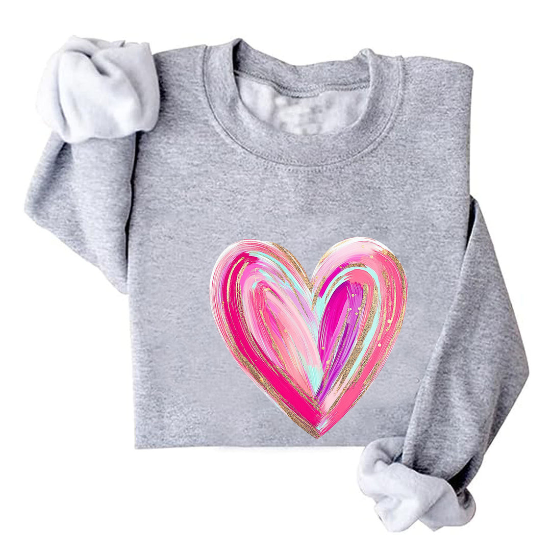 Sweatshirt femme avec design créatif en forme de cœur Chic & Stil