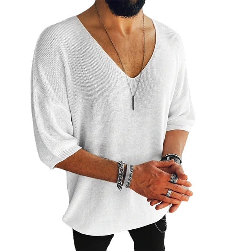 Men's plus size V-neck sweater Lune London