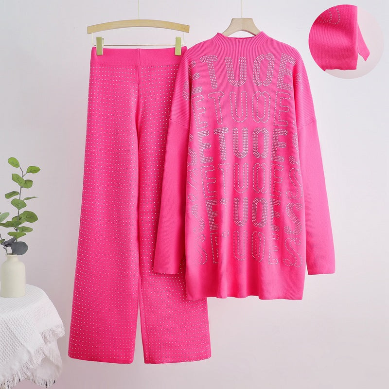 Fashionable knit lounge set for women with sparkling details Lune London