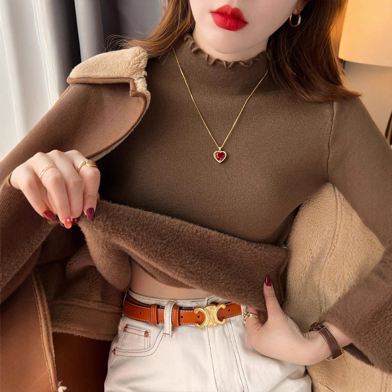 Chemise à manches longues pour femmes avec ourlet drapé élégant Chic & Stil