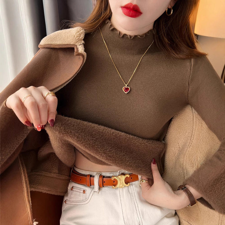 Chemise à manches longues pour femmes avec ourlet drapé élégant Chic & Stil