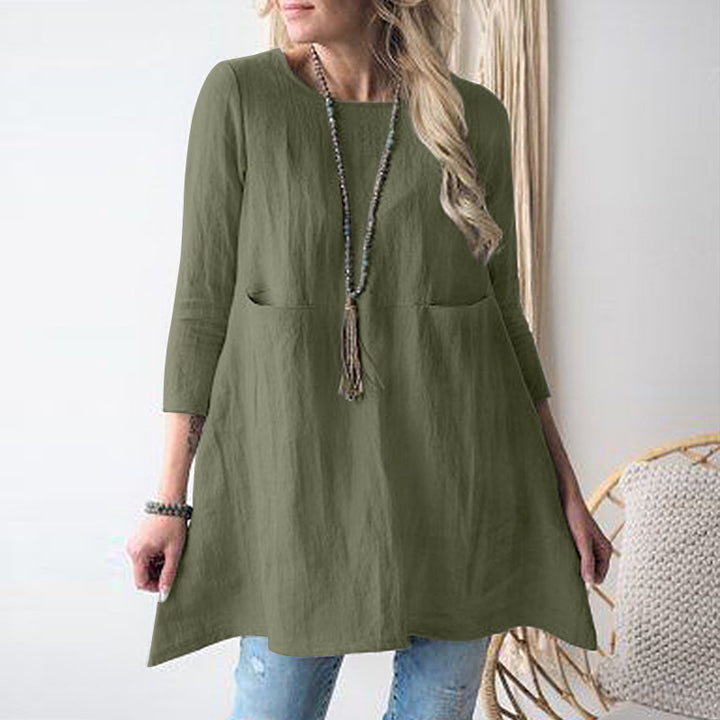 Casual tunic for women with side pockets and 3/4 sleeves Lune London