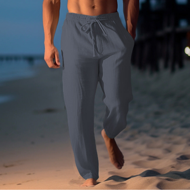 Breathable beach pants for men with adjustable belt Lune London