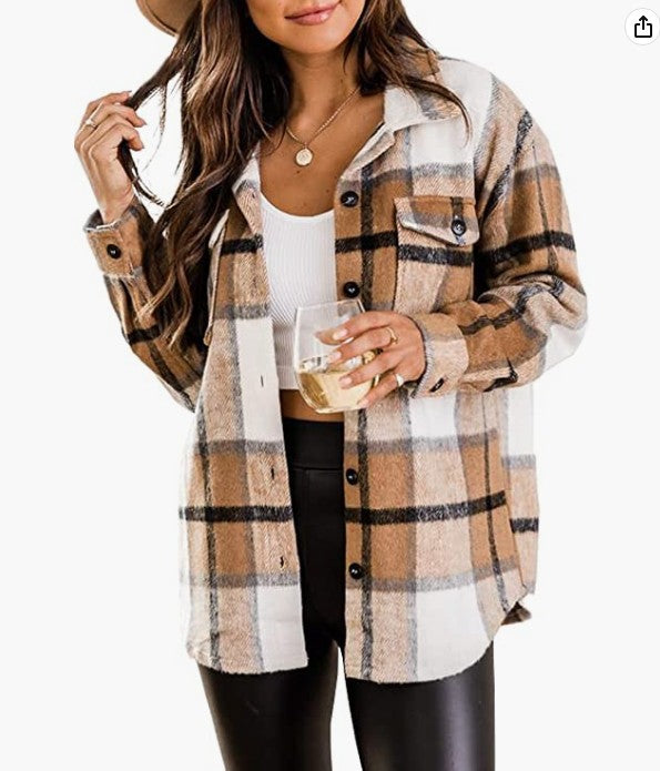 Ladies Plaid Flannel Shirt Lune London
