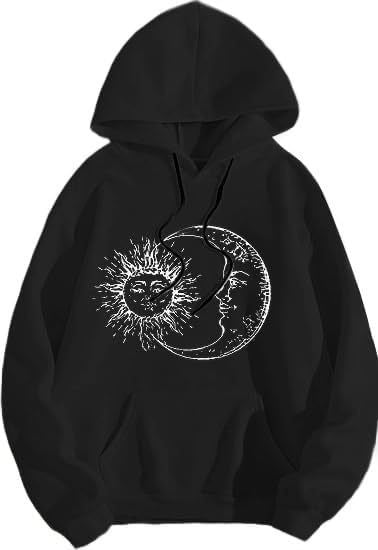Women's hoodie with artistic sun-moon motif Chic & Stil