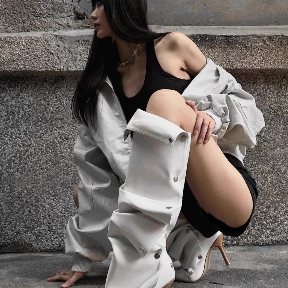Stylish over-the-knee boots for women with innovative design and elegant heel Lune London